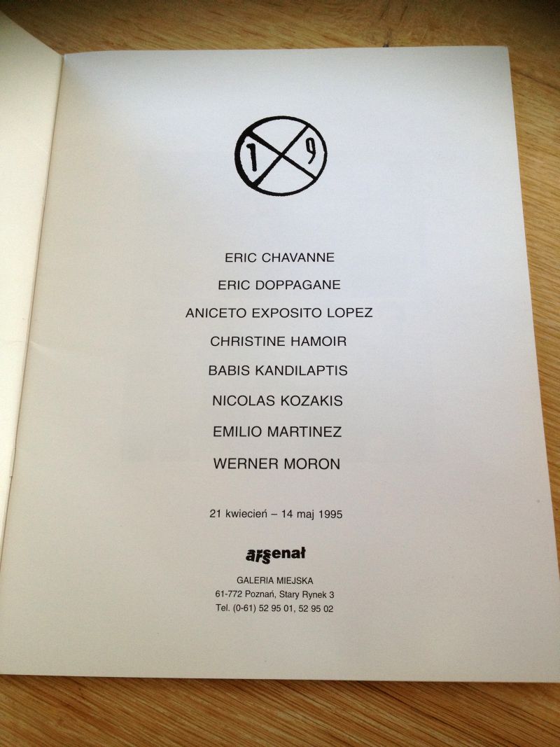 01 edition inventaire 1X9cataloguedexpositionGalerieMiejska1995
